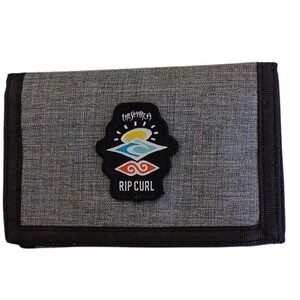 Rip Curl The Search Mens Trifold Wallet Grey Heathered Surf Skate Logo